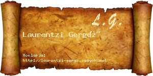 Laurentzi Gergő névjegykártya