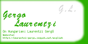 gergo laurentzi business card