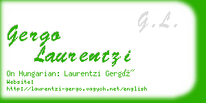 gergo laurentzi business card